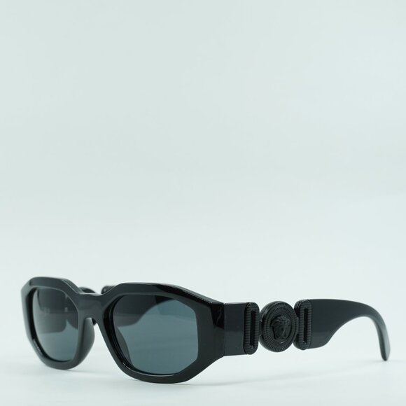 Versace VE4361 536087 Oval Sunglasses – Black/Grey main image 10
